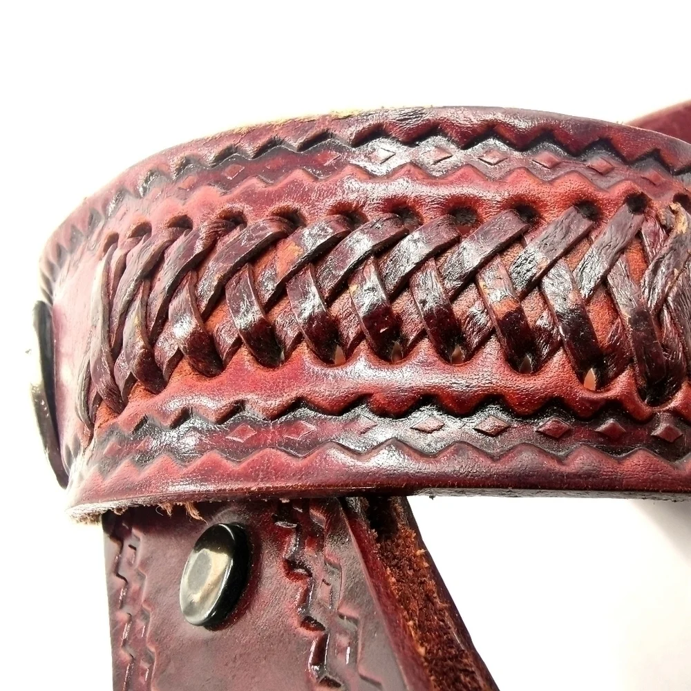 Unisex Vtg 36 Brown Western Equestrian Vibe Belt